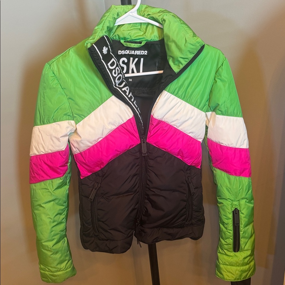 DSQUARED2 Multicolor Puffer Jacket Size 36
